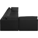 Meridian Ease Black Polyester Fabric Modular Sectional IMAGE 9