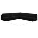 Meridian Ease Black Polyester Fabric Modular Sectional IMAGE 8