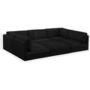 Meridian Ease Black Polyester Fabric Modular Sectional IMAGE 9