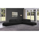 Meridian Ease Black Polyester Fabric Modular Sectional IMAGE 2