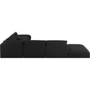 Meridian Ease Black Polyester Fabric Modular Sectional IMAGE 3