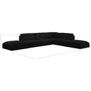 Meridian Ease Black Polyester Fabric Modular Sectional IMAGE 8