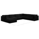 Meridian Ease Black Polyester Fabric Modular Sectional IMAGE 9