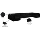 Meridian Ease Black Polyester Fabric Modular Sectional IMAGE 10