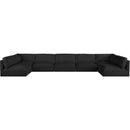 Meridian Ease Black Polyester Fabric Modular Sectional IMAGE 4