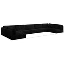 Meridian Ease Black Polyester Fabric Modular Sectional IMAGE 9