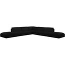 Meridian Ease Black Polyester Fabric Modular Sectional IMAGE 9