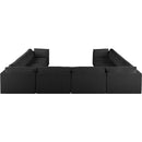 Meridian Ease Black Polyester Fabric Modular Sectional IMAGE 3
