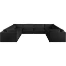 Meridian Ease Black Polyester Fabric Modular Sectional IMAGE 4