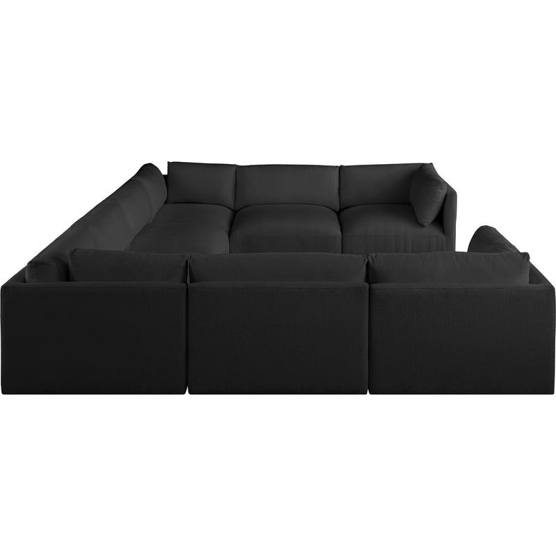 Meridian Ease Black Polyester Fabric Modular Sectional IMAGE 5