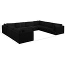 Meridian Ease Black Polyester Fabric Modular Sectional IMAGE 9