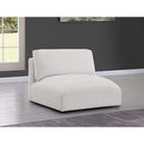Meridian Ease Cream Polyester Fabric Armless IMAGE 2