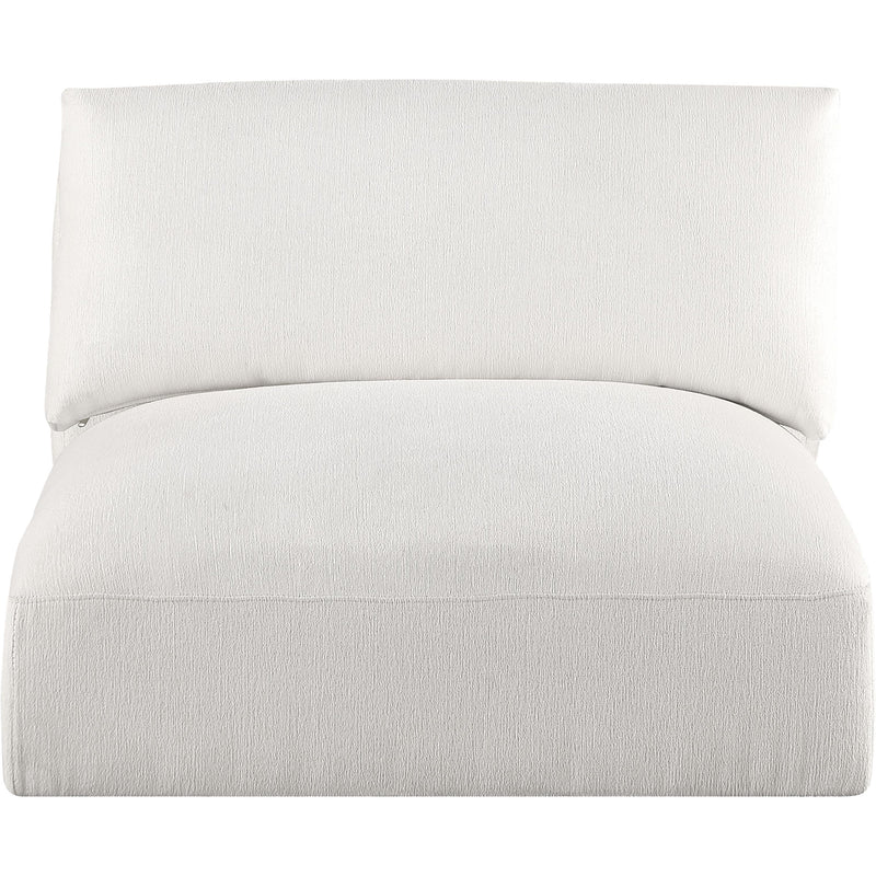 Meridian Ease Cream Polyester Fabric Armless IMAGE 4