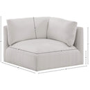 Meridian Ease Cream Polyester Fabric Corner IMAGE 6