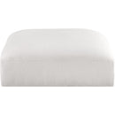 Meridian Ease Cream Polyester Fabric Ottoman IMAGE 3