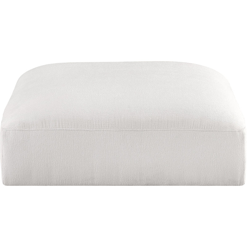 Meridian Ease Cream Polyester Fabric Ottoman IMAGE 3