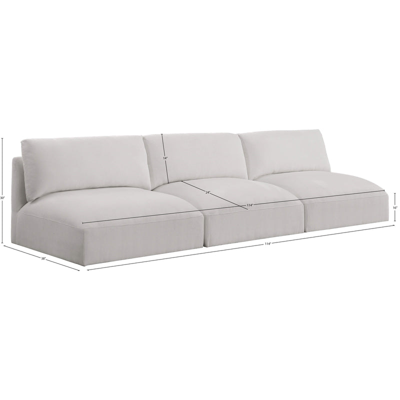Meridian Ease Cream Polyester Fabric Modular Sofa IMAGE 7