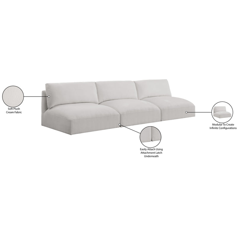 Meridian Ease Cream Polyester Fabric Modular Sofa IMAGE 8