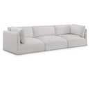 Meridian Ease Cream Polyester Fabric Modular Sofa IMAGE 1