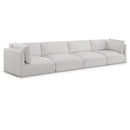 Meridian Ease Cream Polyester Fabric Modular Sofa IMAGE 1