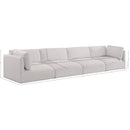 Meridian Ease Cream Polyester Fabric Modular Sofa IMAGE 8