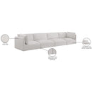 Meridian Ease Cream Polyester Fabric Modular Sofa IMAGE 9
