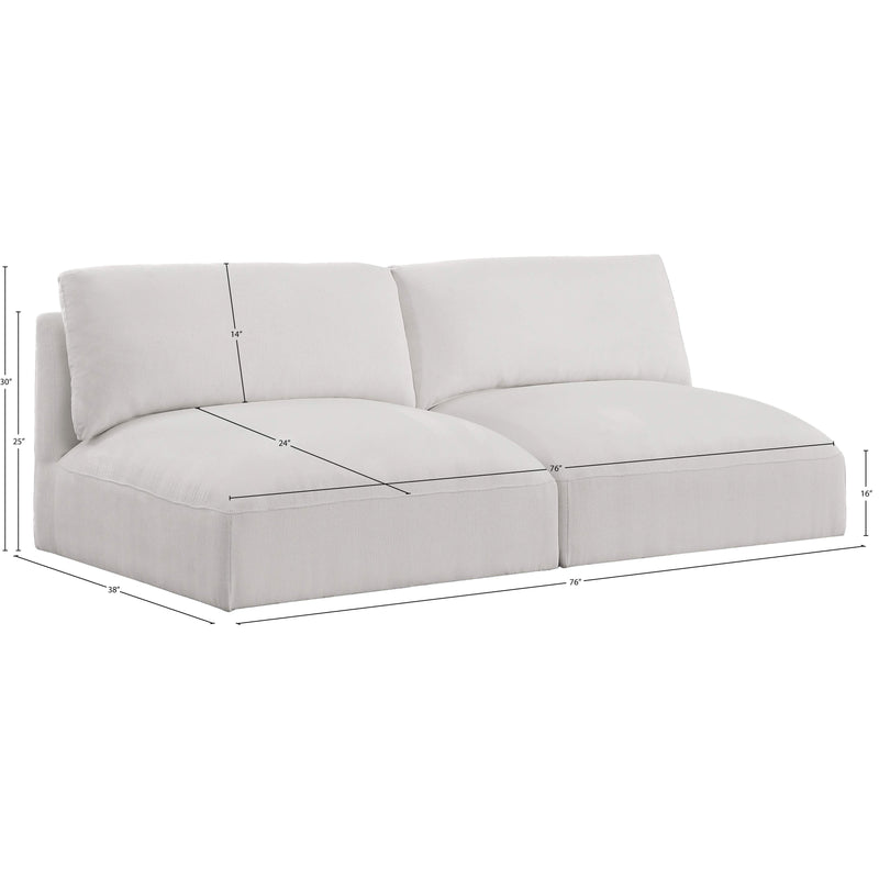 Meridian Ease Cream Polyester Fabric Modular Sofa IMAGE 7