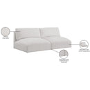 Meridian Ease Cream Polyester Fabric Modular Sofa IMAGE 8