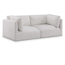 Meridian Ease Cream Polyester Fabric Modular Sofa IMAGE 1