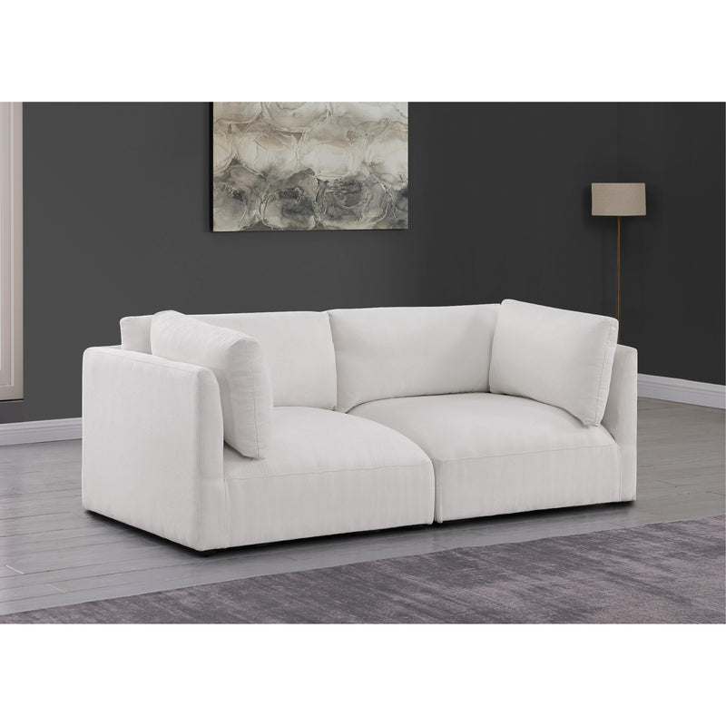 Meridian Ease Cream Polyester Fabric Modular Sofa IMAGE 2