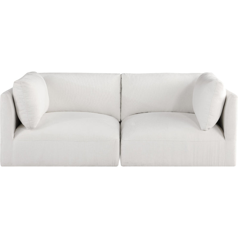 Meridian Ease Cream Polyester Fabric Modular Sofa IMAGE 4