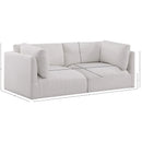 Meridian Ease Cream Polyester Fabric Modular Sofa IMAGE 8
