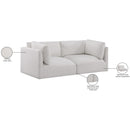 Meridian Ease Cream Polyester Fabric Modular Sofa IMAGE 9