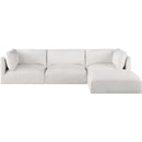 Meridian Ease Cream Polyester Fabric Modular Sectional IMAGE 8