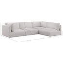 Meridian Ease Cream Polyester Fabric Modular Sectional IMAGE 14