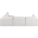 Meridian Ease Cream Polyester Fabric Modular Sectional IMAGE 5