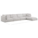 Meridian Ease Cream Polyester Fabric Modular Sectional IMAGE 13