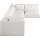 Meridian Ease Cream Polyester Fabric Modular Sectional IMAGE 10