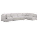 Meridian Ease Cream Polyester Fabric Modular Sectional IMAGE 1