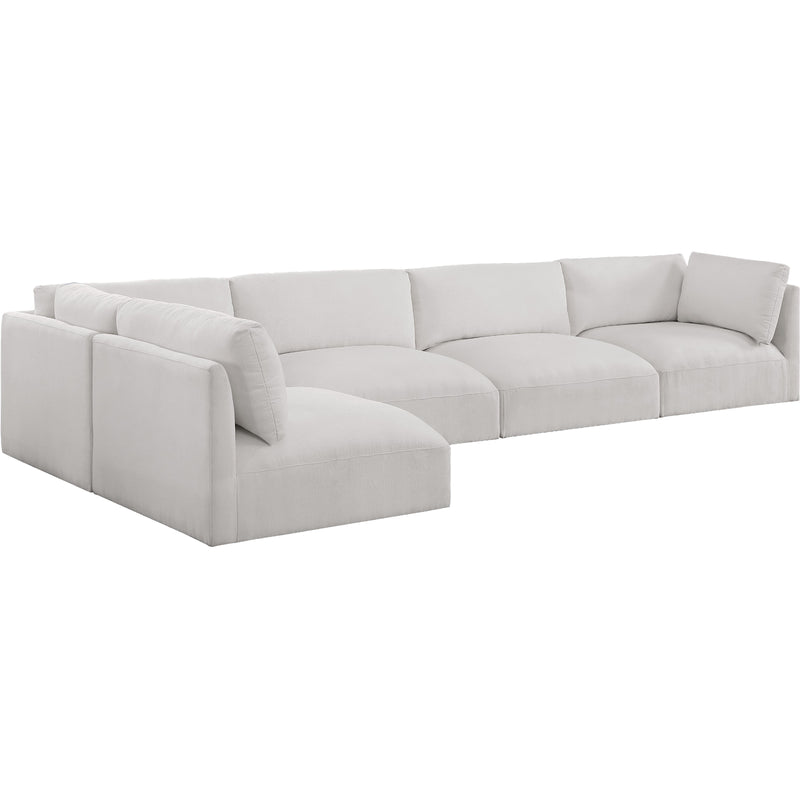 Meridian Ease Cream Polyester Fabric Modular Sectional IMAGE 2