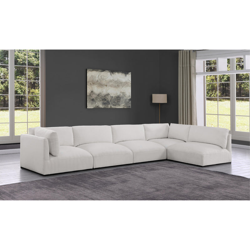 Meridian Ease Cream Polyester Fabric Modular Sectional IMAGE 3