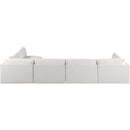 Meridian Ease Cream Polyester Fabric Modular Sectional IMAGE 5