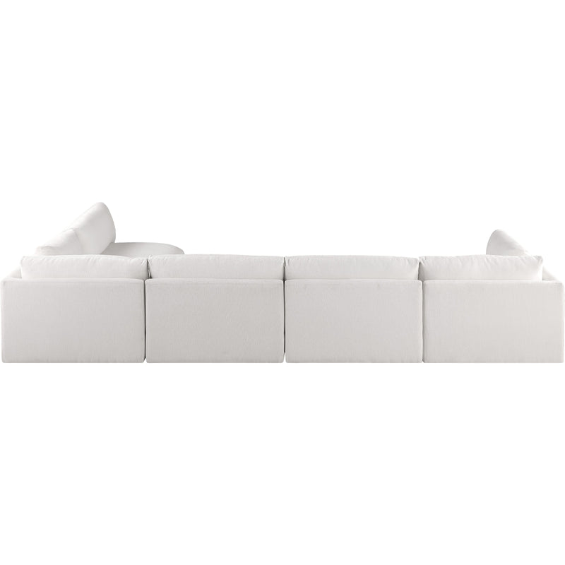 Meridian Ease Cream Polyester Fabric Modular Sectional IMAGE 5
