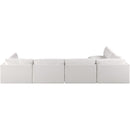 Meridian Ease Cream Polyester Fabric Modular Sectional IMAGE 6