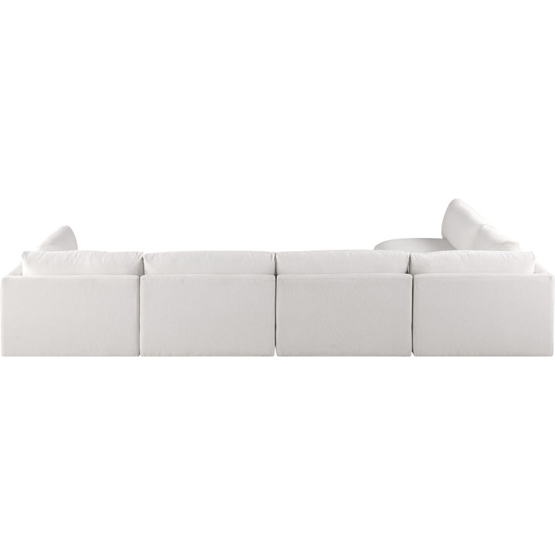 Meridian Ease Cream Polyester Fabric Modular Sectional IMAGE 6