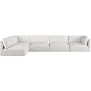 Meridian Ease Cream Polyester Fabric Modular Sectional IMAGE 7