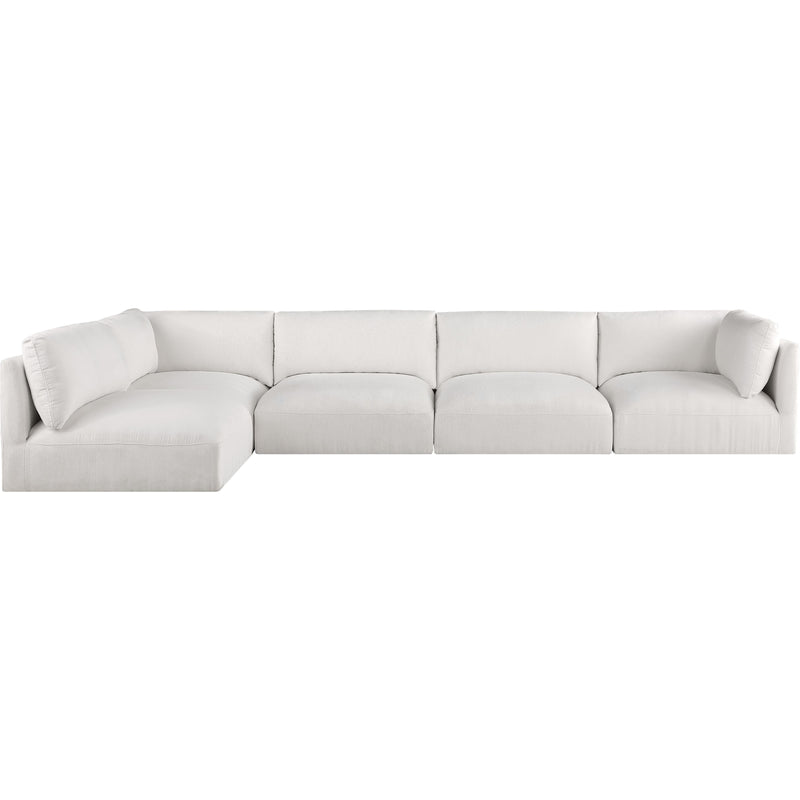 Meridian Ease Cream Polyester Fabric Modular Sectional IMAGE 7