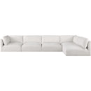 Meridian Ease Cream Polyester Fabric Modular Sectional IMAGE 8
