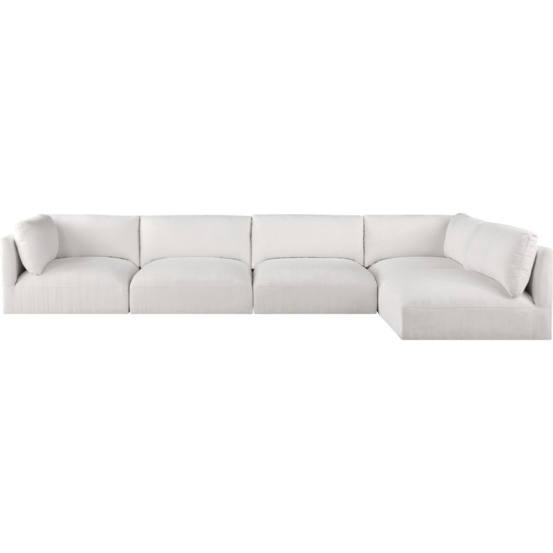 Meridian Ease Cream Polyester Fabric Modular Sectional IMAGE 8