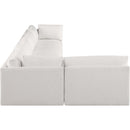 Meridian Ease Cream Polyester Fabric Modular Sectional IMAGE 9